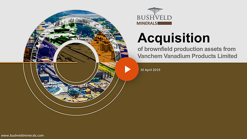 Bushveld Minerals Acquisition of Brownfield Production Assets