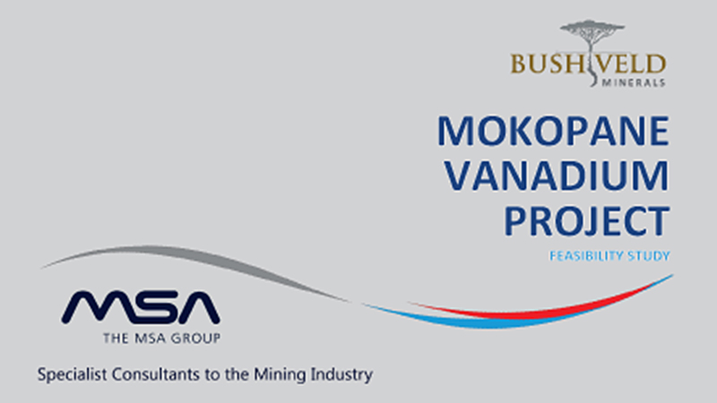 Bushveld Minerals Pre-Feasibility Study of Mokopane Vanadium Project 2016